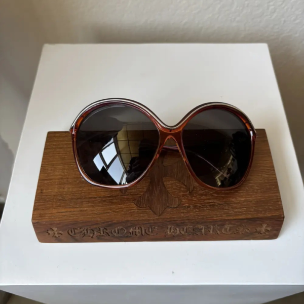 Chrome Hearts Red Cross Red Lens Silver Hinge Shades