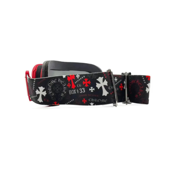 Chrome Hearts SILVER MORNING Red Ski Goggles