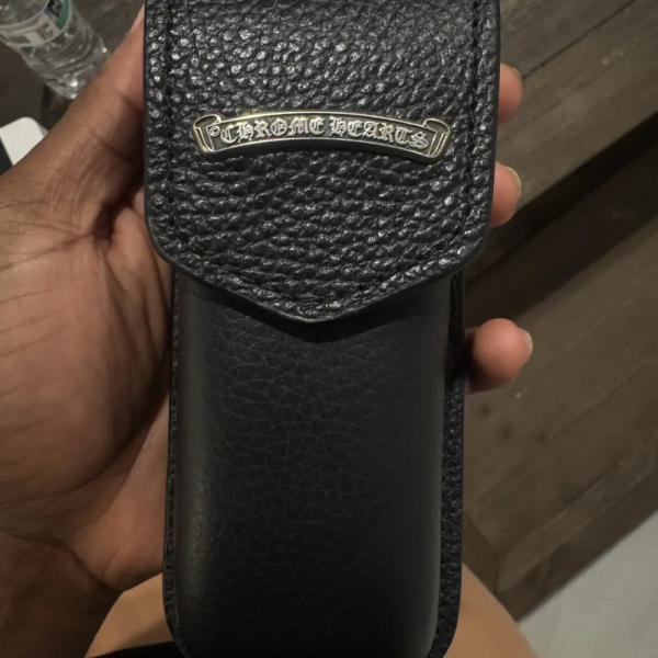 hearts leather glasses case